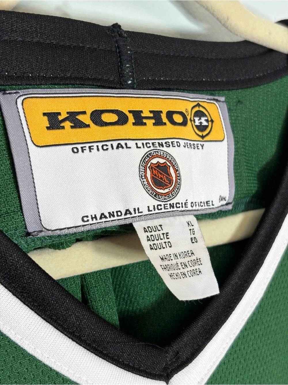 VIntage Koho Dallas Stars Hockey Jersey Men’s Size XL‎ Green Black NHL Official